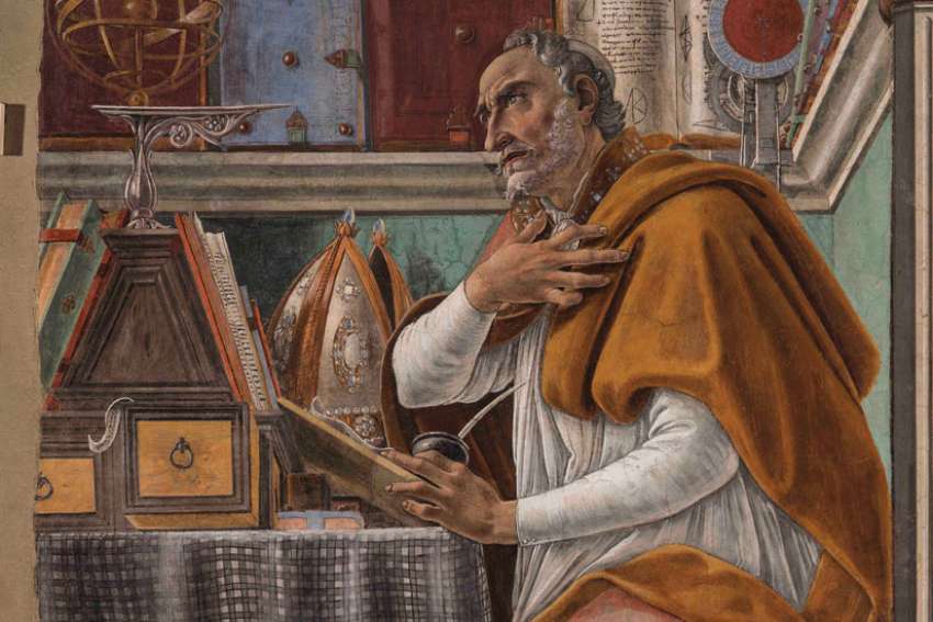 St. Agostinho em seu estúdio. Pintura de Sandro Botticelli